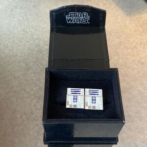 Star Wars R2-D2 (4GB) USB Silver and Blue Cufflinks